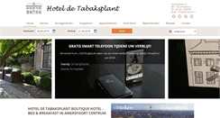 Desktop Screenshot of hoteldetabaksplant.nl